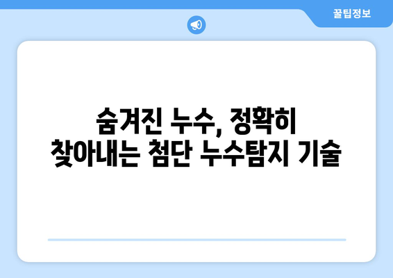 인천 서구 상수도 배관 누수 잡는 최고의 방법| 누수탐지 전문가와 해결하세요 | 누수 문제, 누수 탐지, 배관 수리, 인천 서구