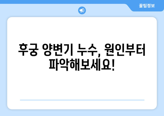 후궁 양변기 누수 해결 및 시공 가이드| 원인 분석부터 완벽 해결까지 | 양변기 누수, 수리, 시공, DIY, 팁