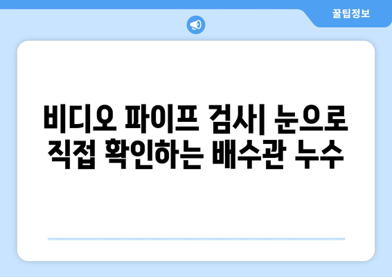 비디오 파이프 검사| 배수관 누수 정확하게 찾는 5가지 방법 | 배관 누수, 하수관 검사, 비디오 파이프 라인