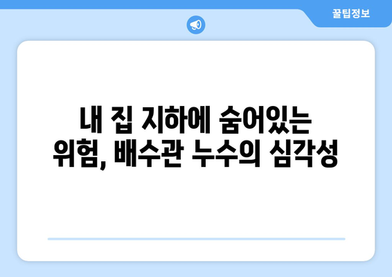 배수관 누수, 집의 구조적 무결성을 위협하다| 심각성과 대처 방안 | 누수, 구조 안전, 건물 유지 보수