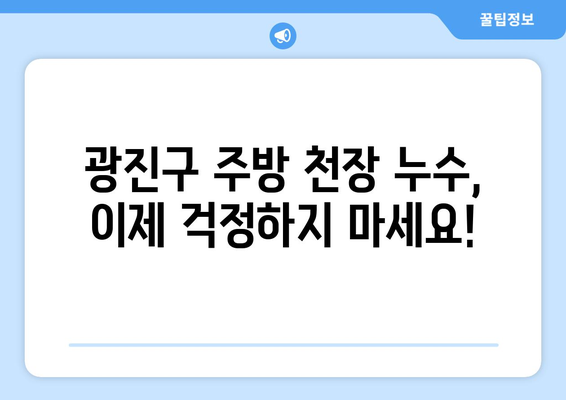 광진구 주방 천장 미세 누수, 이렇게 해결하세요! | 누수 원인, 해결 방법, 전문 업체 추천