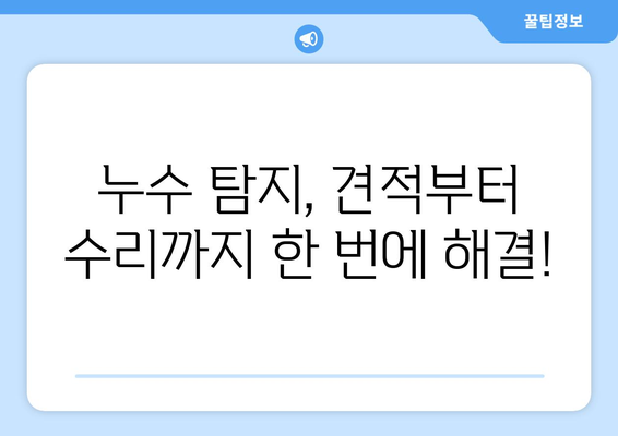 인천 서구 수도관 누수 잡는 방법| 빠르고 정확한 탐지와 해결 | 누수탐지 전문업체, 비용, 견적, 추천, 후기