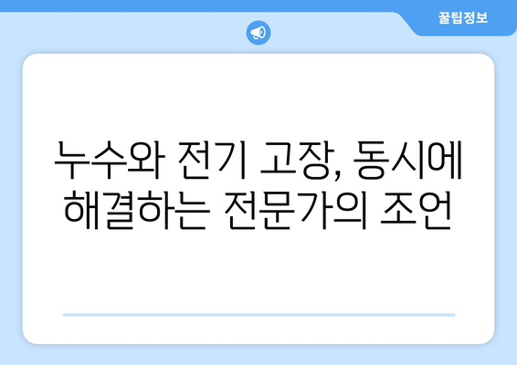 누수 탐지와 함께 해결하는 전기 고장 & 수리 가이드 | 누수, 전기 고장, 수리, 문제 해결