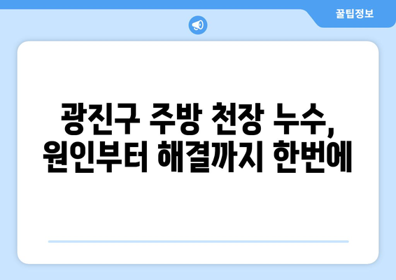 광진구 주방 천장 미세누수, 원인 파악부터 해결까지 완벽 가이드 | 누수 원인, 해결 방법, 전문 업체 추천