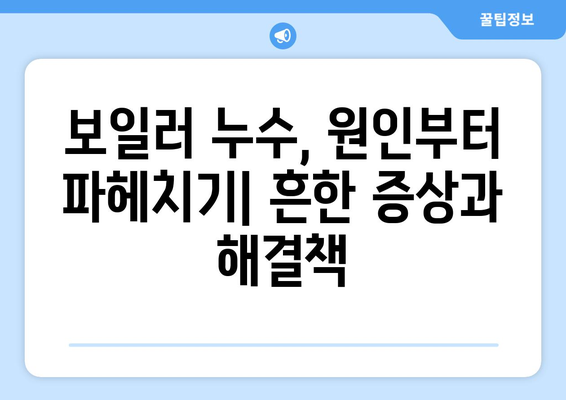 보일러 누수 해킹| 비밀의 수리 기술 밝히기 | 누수 원인 분석, 해결 방법, 전문가 팁