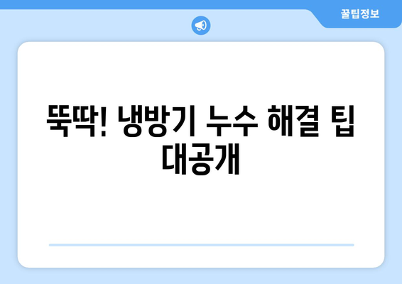 냉방기 누수의 주요 원인과 해결 방법 | 빠르고 효과적인 해결 가이드 | 냉방기 수리, 에어컨 누수, 누수 해결 팁