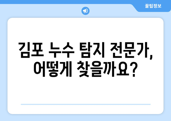 아파트 화장실 누수, 이제 걱정 끝! 김포 누수 탐지 전문가와 해결 방법 알아보기 | 누수, 탐지, 수리, 김포, 아파트