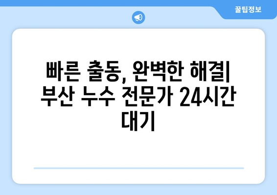 부산 집배관 누수 응급 수리| 빠르고 완벽한 해결책 | 누수탐지, 배관공사, 24시간 출동