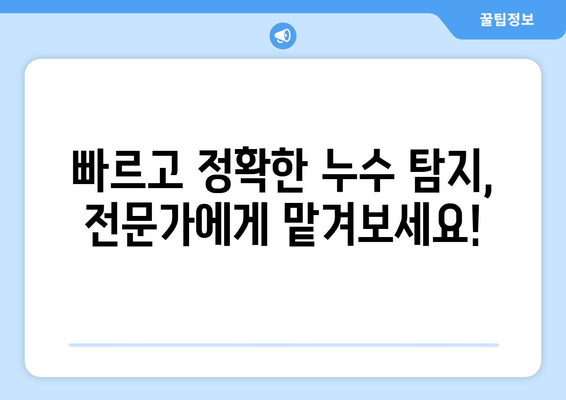 인천 서구 수도관 누수 잡는 방법| 빠르고 정확한 탐지와 해결 | 누수탐지 전문업체, 비용, 견적, 추천, 후기