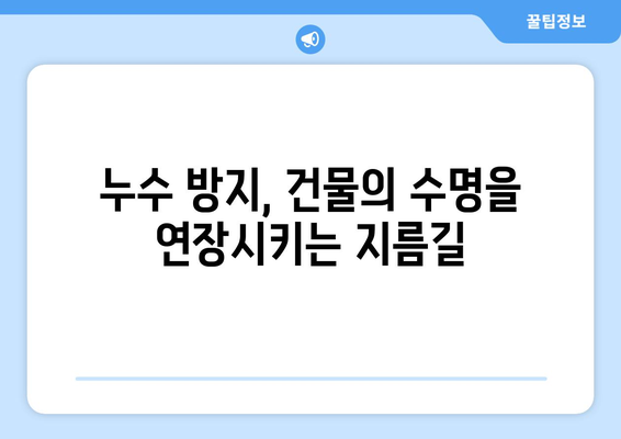 누수, 잡아내고 건강한 환경 만들기| 누수 방지 및 관리 완벽 가이드 | 누수 탐지, 누수 수리, 건축, 환경