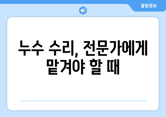 누수 잡는 꿀팁| 탐지부터 유지 관리까지 완벽 가이드 | 누수, 탐지, 수리, 예방, 관리, 꿀팁