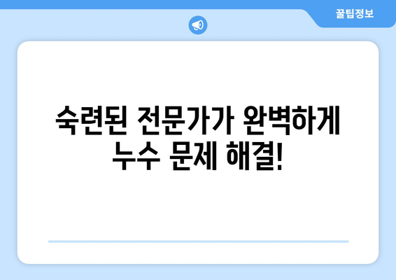 수원 싱크대 PB배관 누수, 응급 수리 전문가에게 맡기세요! | 24시간 출동, 빠르고 완벽한 해결