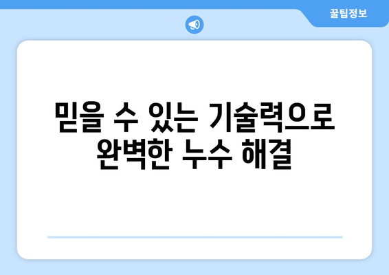 연수구 누수 걱정 끝! 합리적인 가격으로 완벽 해결 | 누수탐지, 누수공사, 전문업체, 저렴한 가격