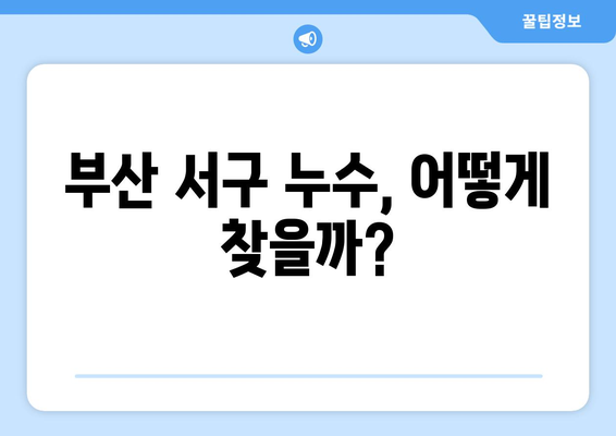 부산 서구 집 배관 누수, 잡는 방법 알아보기 | 누수 탐지, 해결, 전문 업체