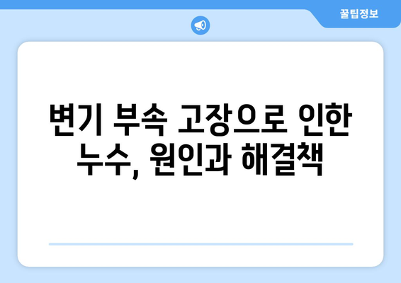 노원구 중계동 변기 누수 해결| 변기 부속 고장으로 인한 누수 원인과 수리 방법 | 변기 수리, 부속 교체, 누수 해결