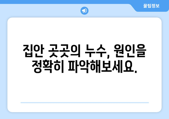 누수의 원인 찾기| 전문가처럼 숨겨진 문제 해결하기 | 누수 원인, 누수 진단, 누수 해결 팁