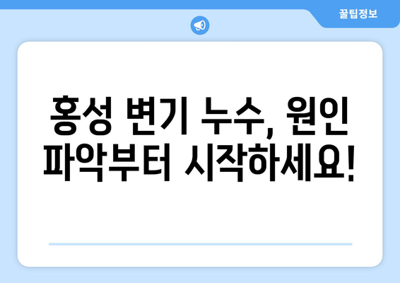 홍성 변기 누수, 원인부터 해결까지 완벽 가이드 | 변기 누수, 수리, 점검, 해결 팁