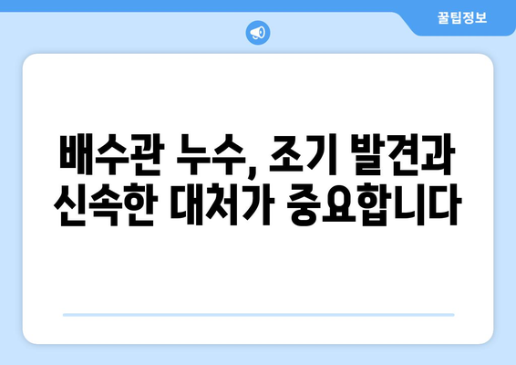 배수관 누수, 집의 구조적 무결성을 위협하다| 심각성과 대처 방안 | 누수, 구조 안전, 건물 유지 보수