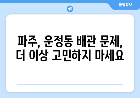 파주 하수구 막힘, 운정동 변기 막힘, 싱크대 누수 해결| 즉각적인 해결 방안 및 전문 업체 추천 | 파주, 운정동, 배관, 누수, 막힘, 긴급 출장, 24시간