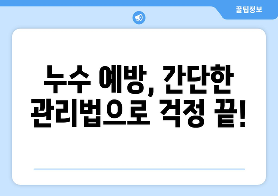 보일러 & 난방 배관 누수, 빠르고 정확하게 해결하세요! | 누수 확인, 공사 가이드, 비용 정보